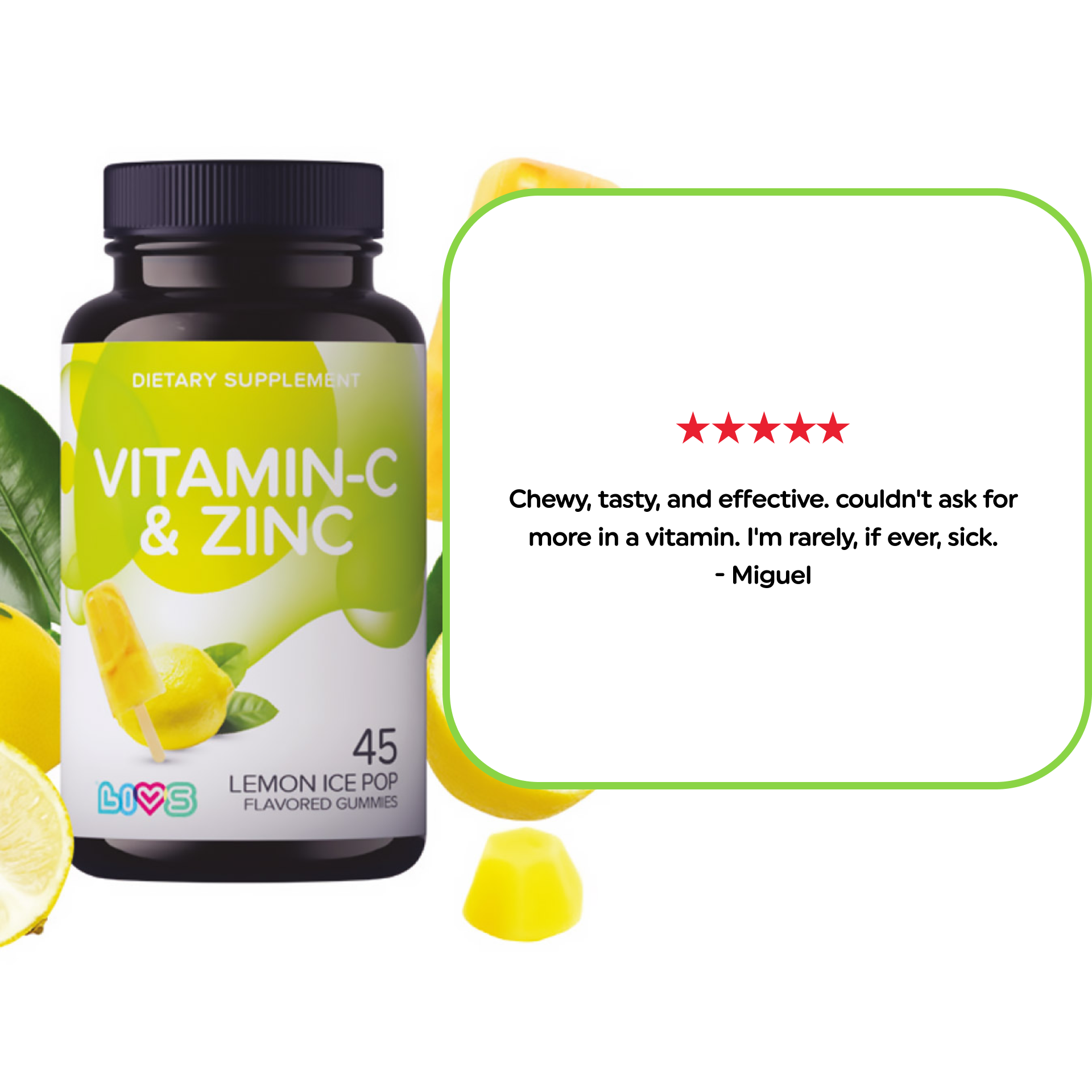 LIVS Vitamin C & Zinc Gummies