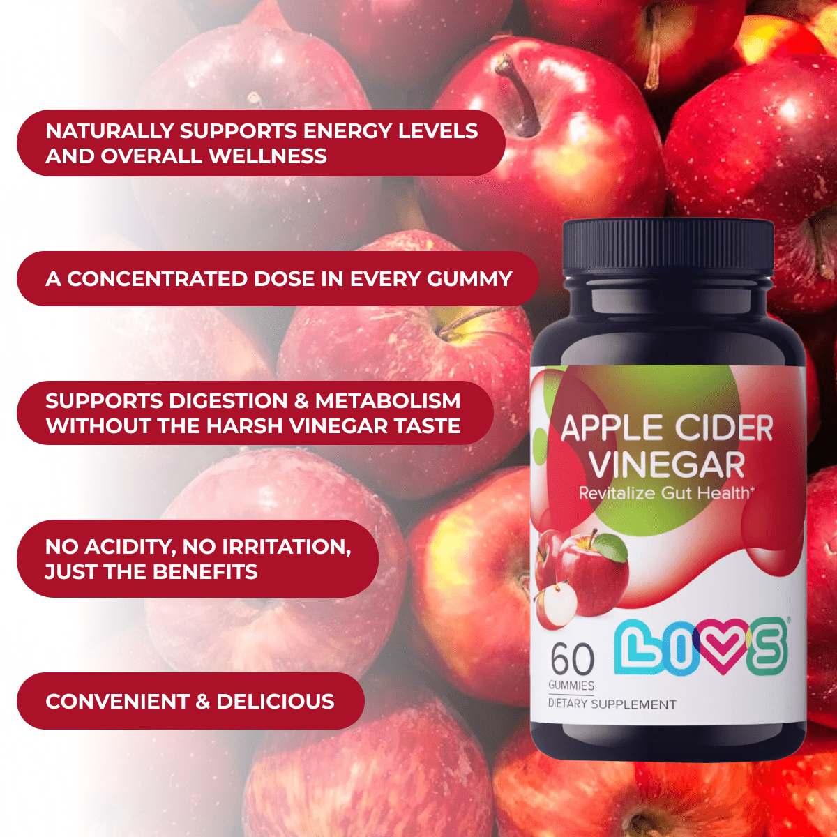 ACV gummies for energy and digestion