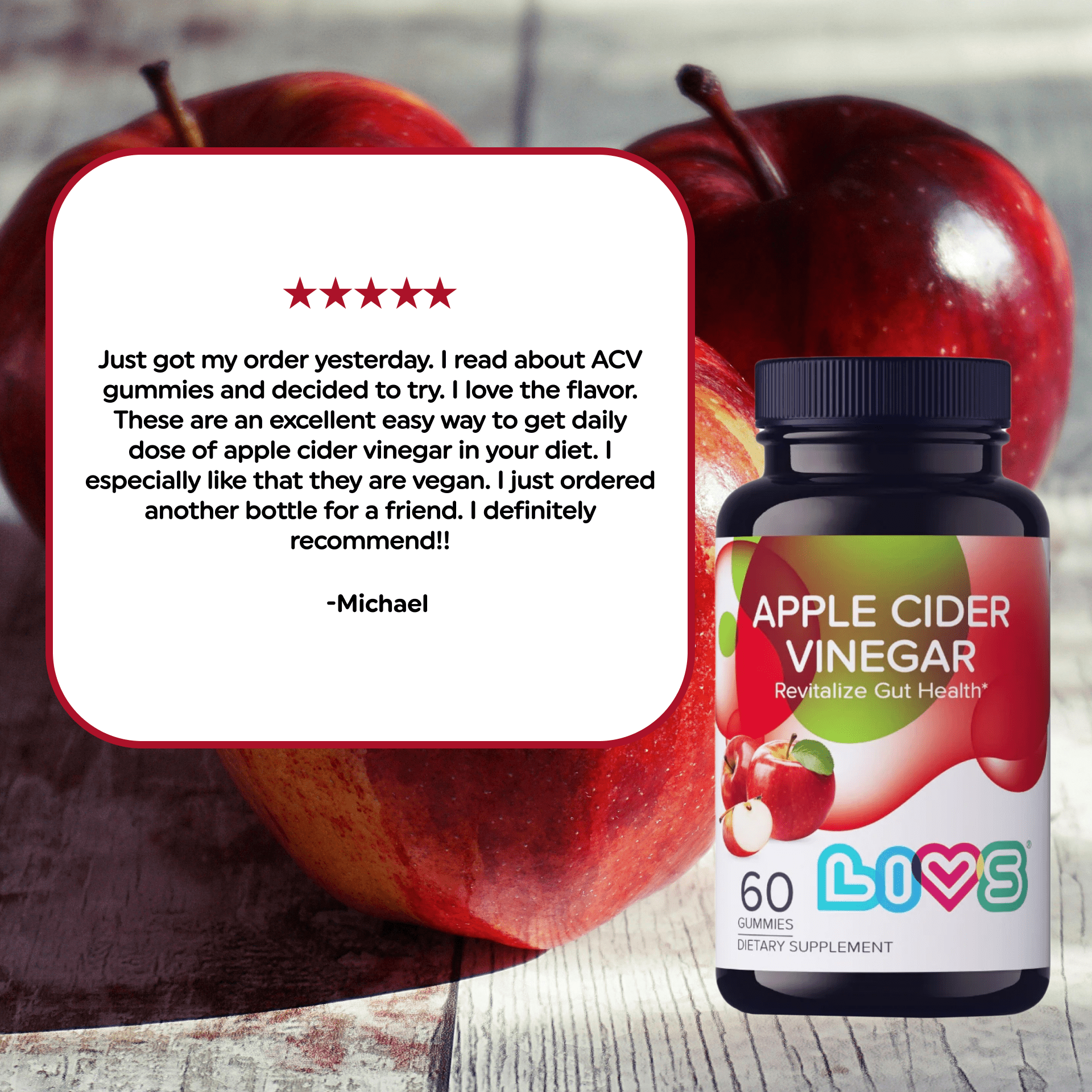 vegan apple cider vinegar gummies for daily wellness