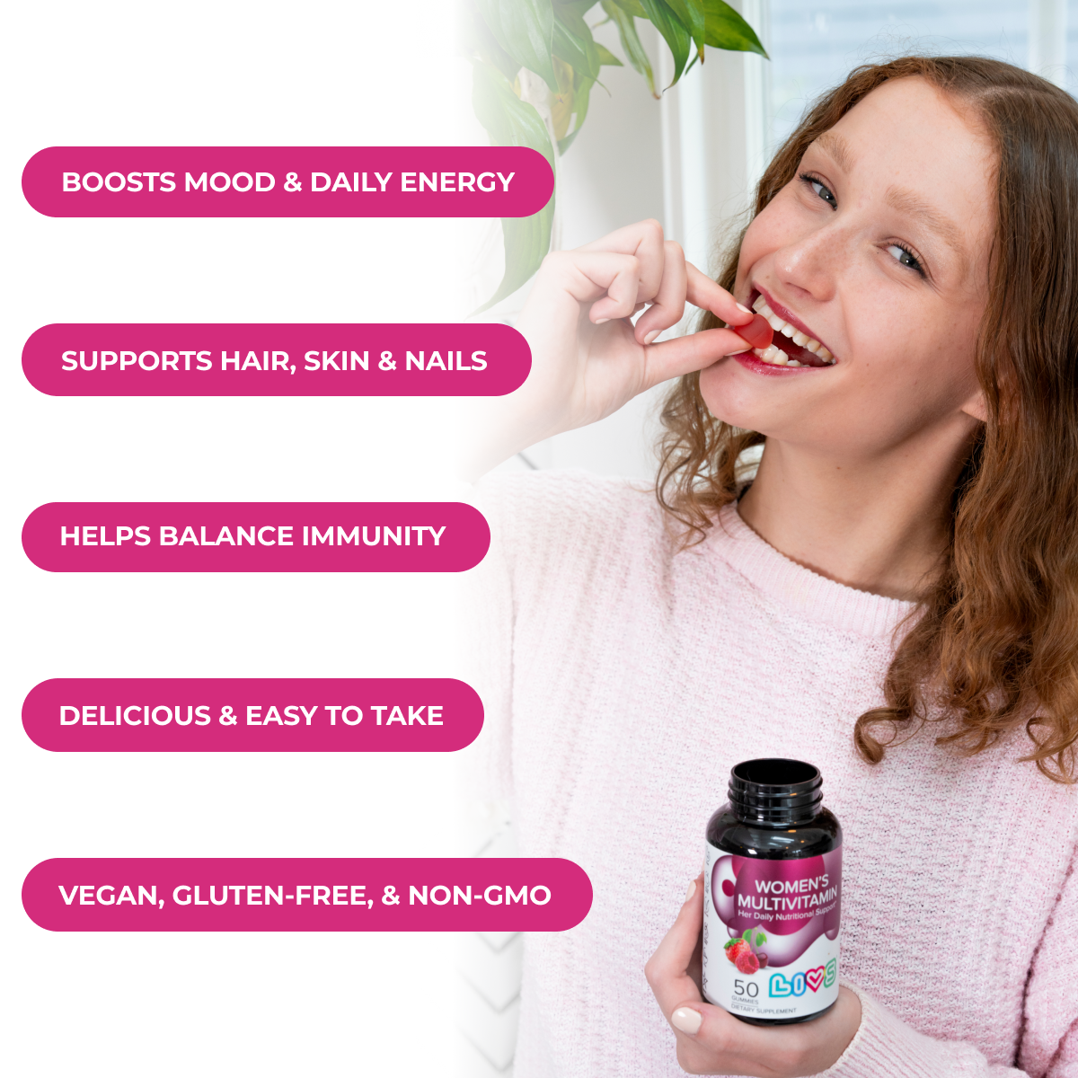  women's multivitamin gummies for energy and immune support