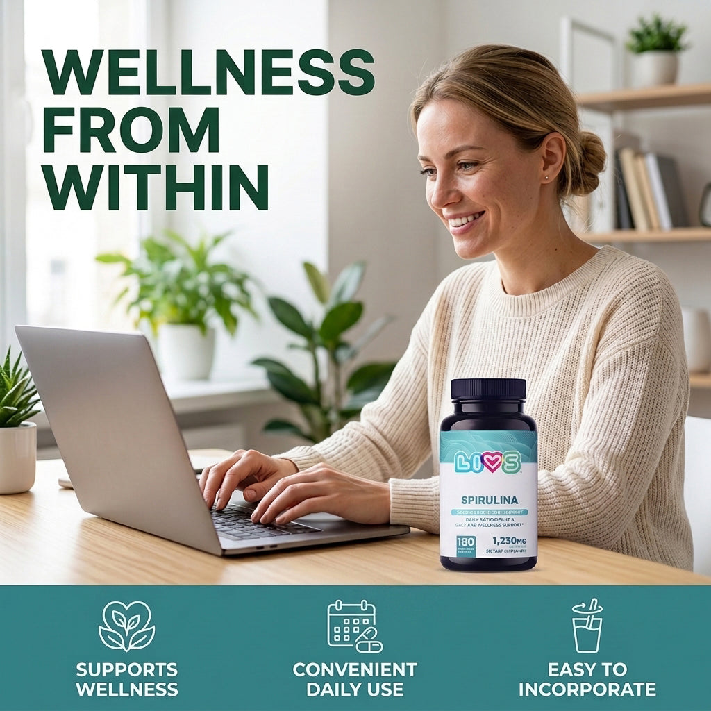 Organic Spirulina capsules
